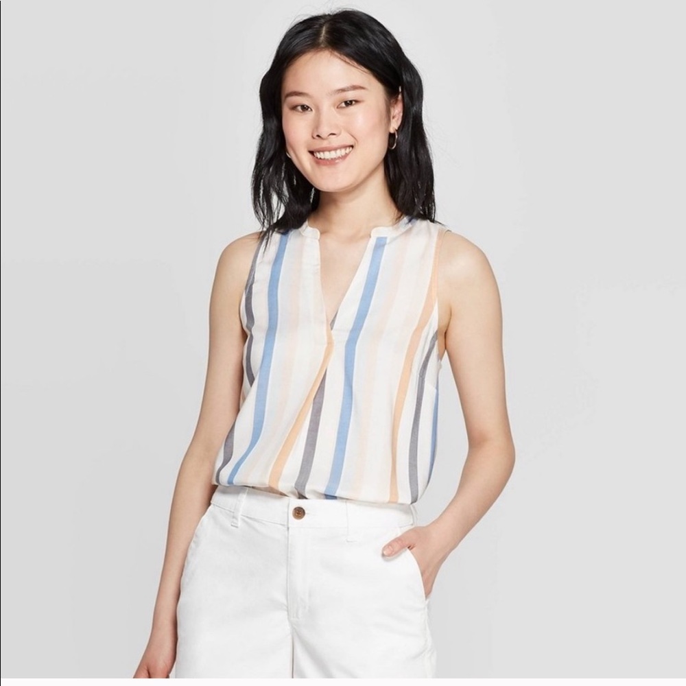 A New Day striped sleeveless top